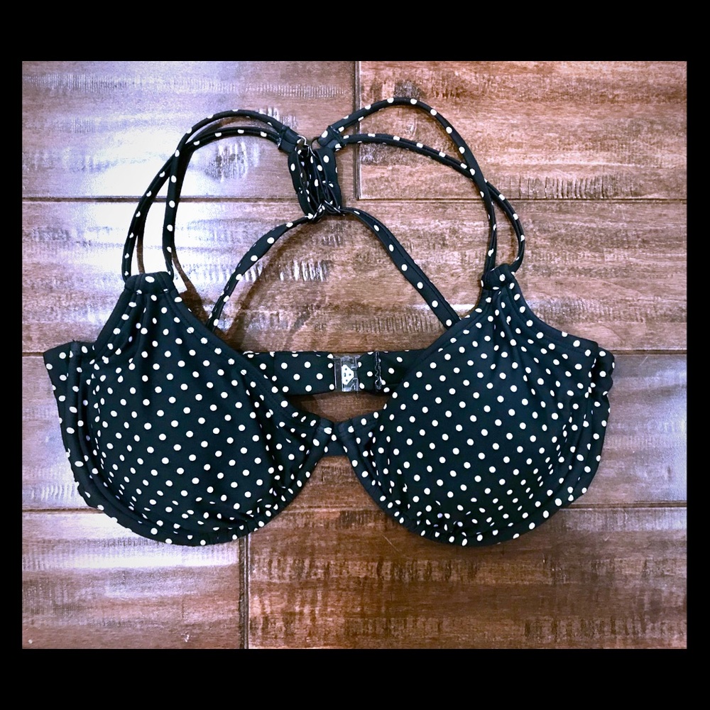 Swim systems polka dot bikini top